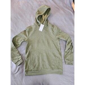 Goodfellow & Co Mens Textured Knit Hoodie Olive Green Long  Sweatshirt size S
